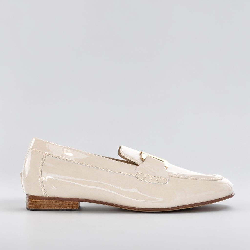 Naked Arches JAP Nude Patent loafers with sleek, shiny patent finish, stylish slip-on design, and pointed toe for modern elegance.