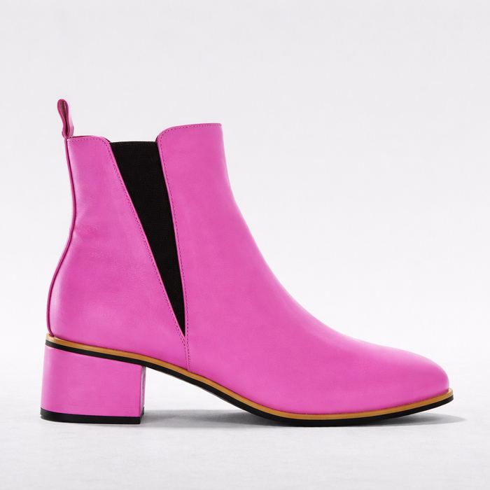 Le Sansa Hot Pink Sansa Ring Boots, stylish footwear with vibrant color and sleek design, perfect for fashion-forward looks.