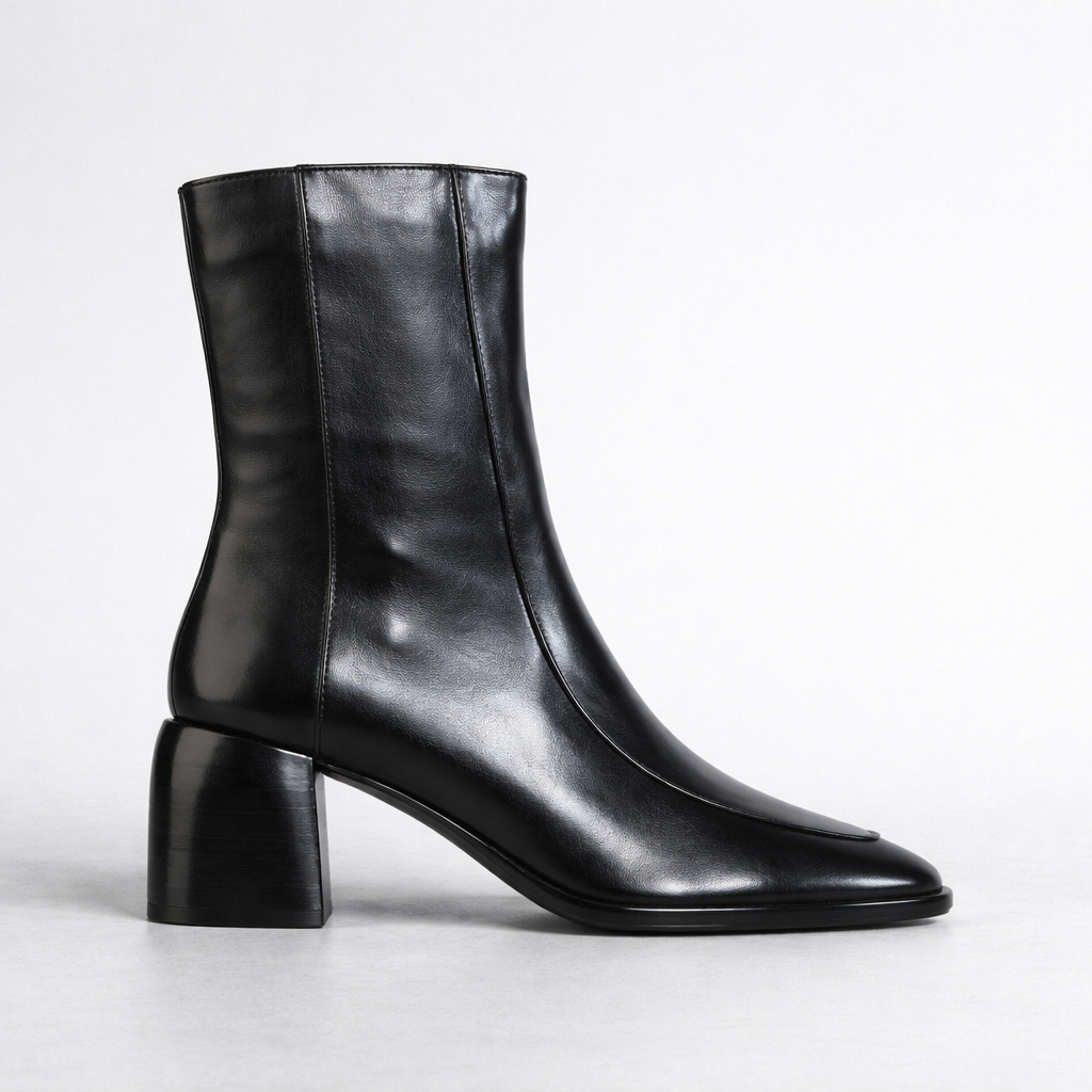 Black EOS Charline Boots with sleek design and lace-up front, stylish footwear for casual or dressy occasions.