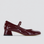 Naked Arches Merlot Patent Sandals with sleek strap design and glossy finish, stylish footwear for casual or dressy occasions.