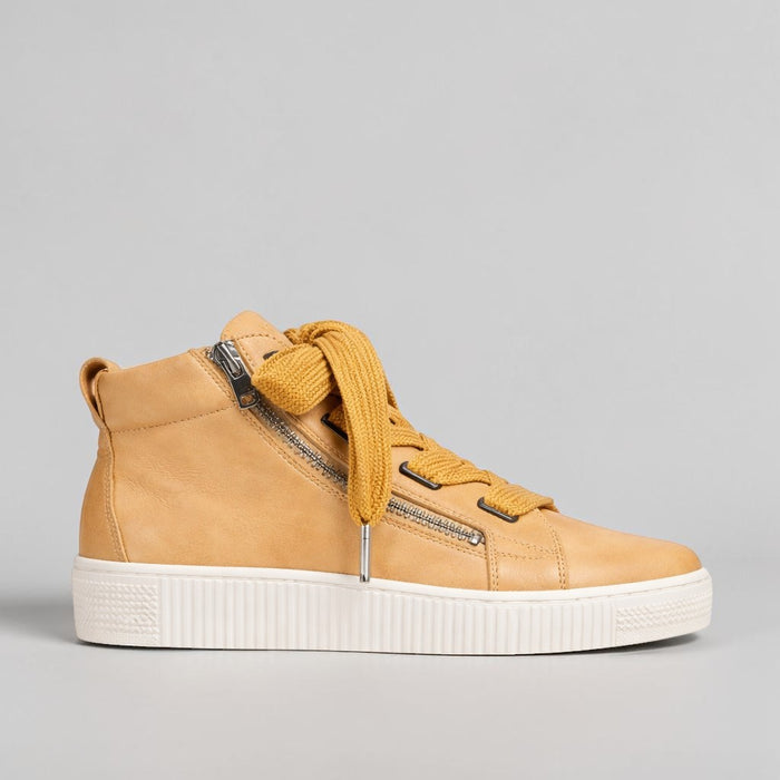 Eos Joyous Tan boots with ankle-high design, tan leather finish, stylish stitching, and sturdy sole for casual wear.