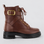 Le Sansa Burgundy leather boots with ankle height and stylish design, perfect for casual or dressy outfits.