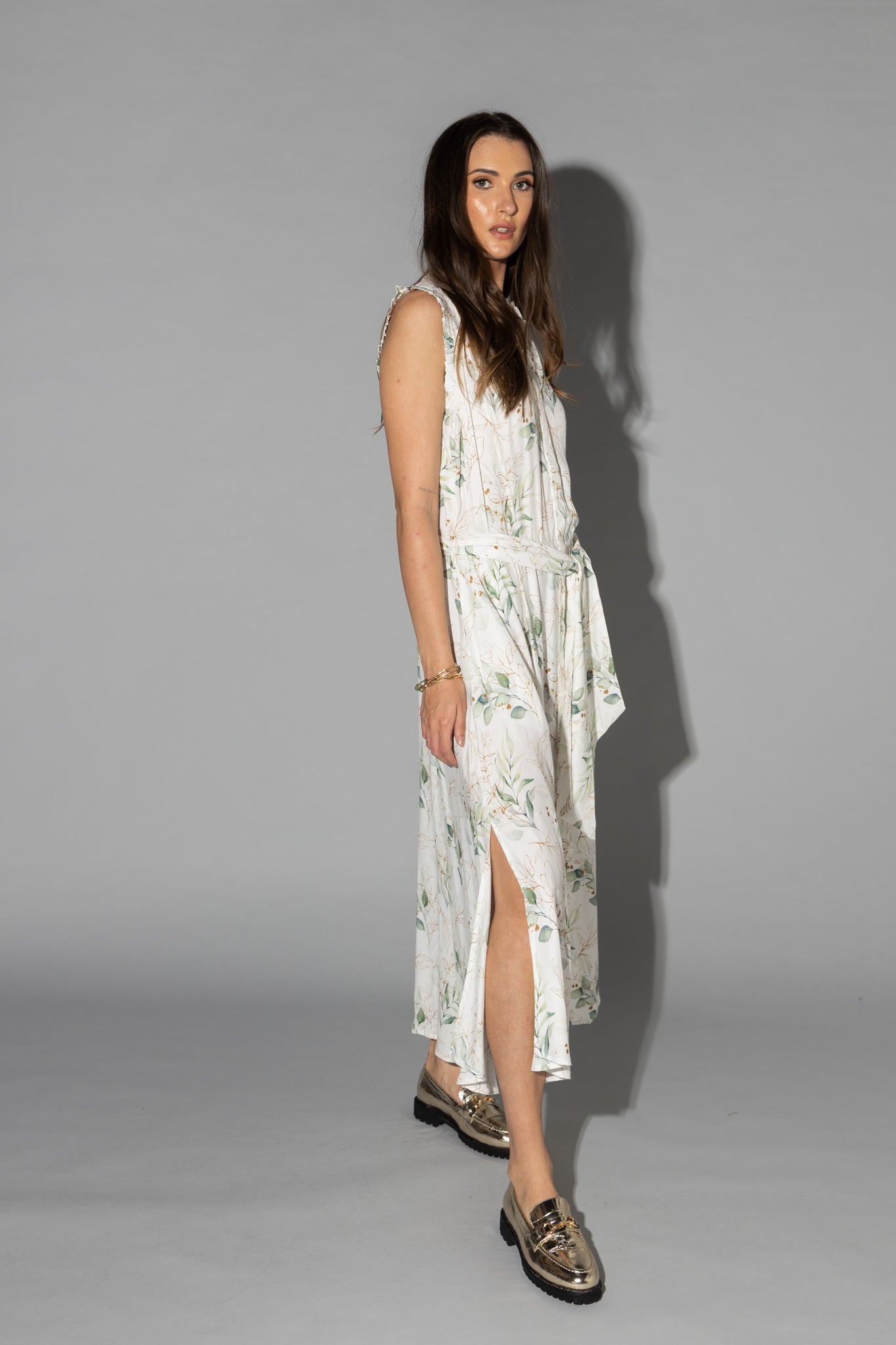 Drama The Label Briar Dress in spring floral print, featuring a flowy, feminine design perfect for warm weather.