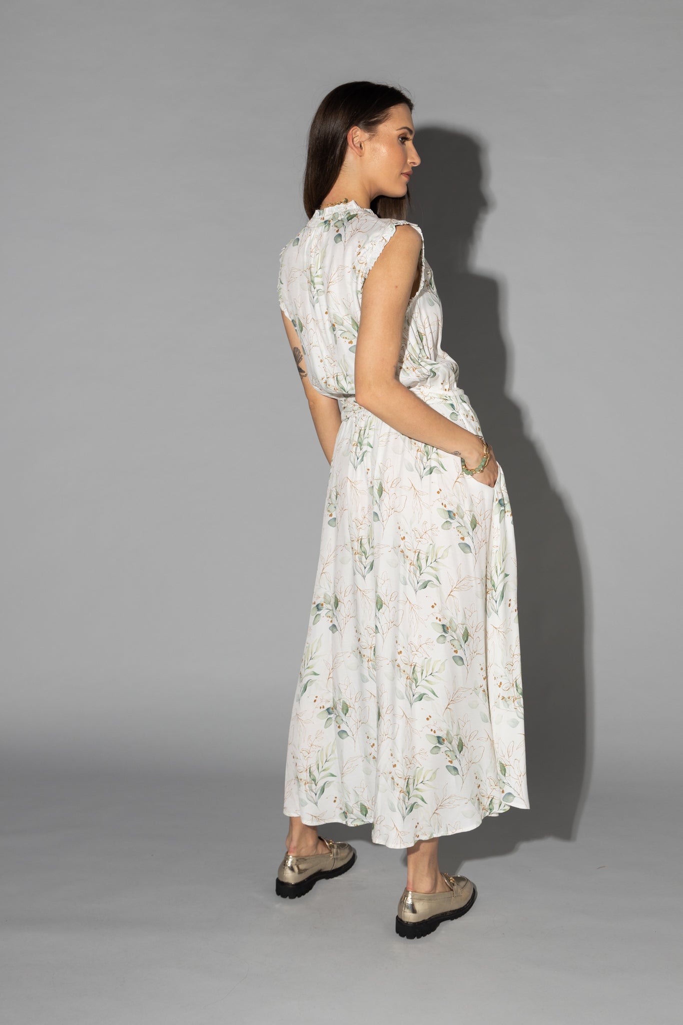 Drama The Label Briar Dress Spring featuring a flowy, floral design perfect for spring occasions.