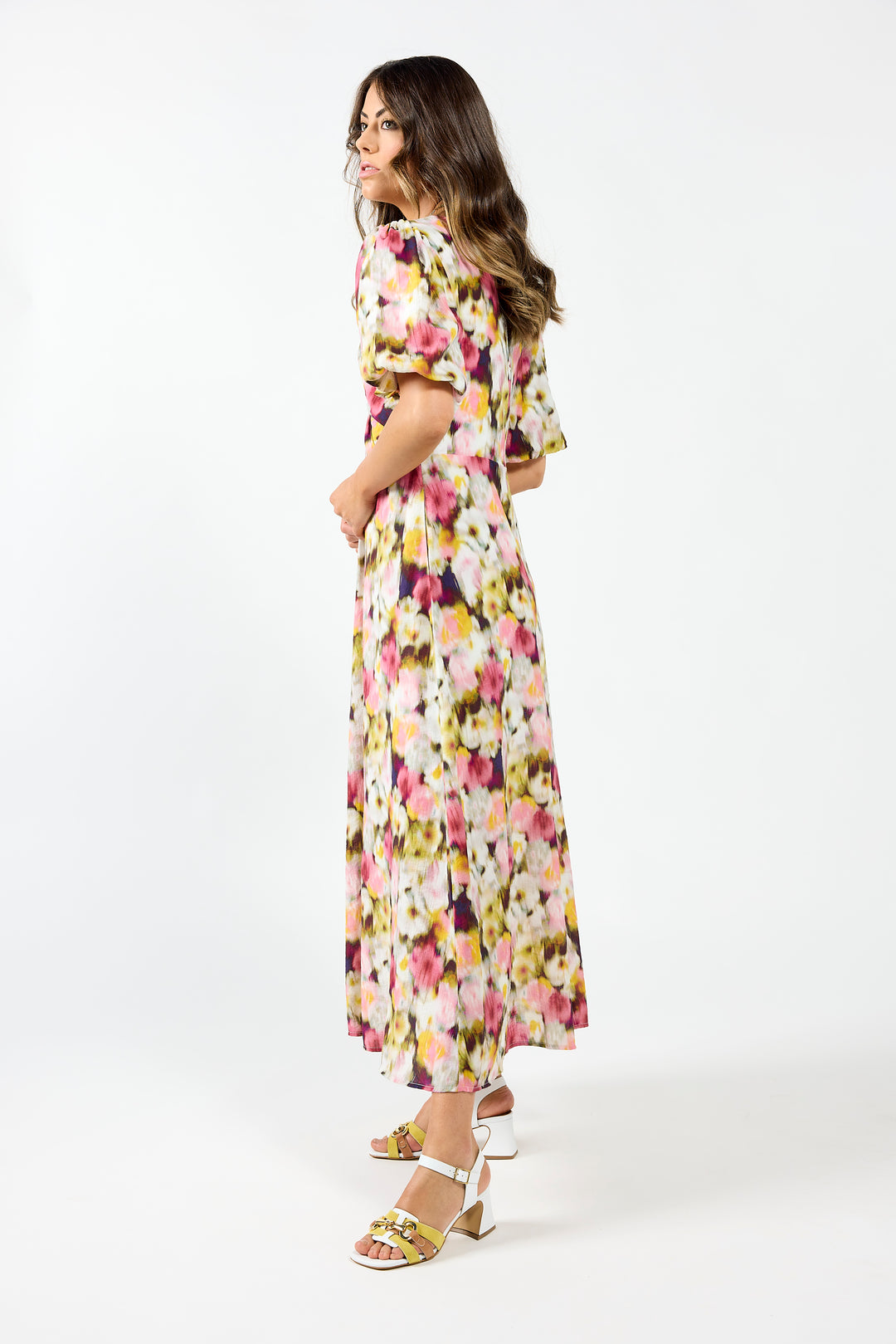 Drama The Label Halo Dress in Pink Monet, a stylish dress with a flowing silhouette and vibrant pink color, perfect for special occasions.