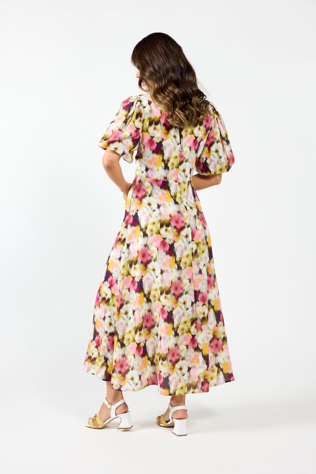 Drama The Label Halo Dress in Pink Monet, a stylish dress with flowing fabric and elegant design, perfect for special occasions.