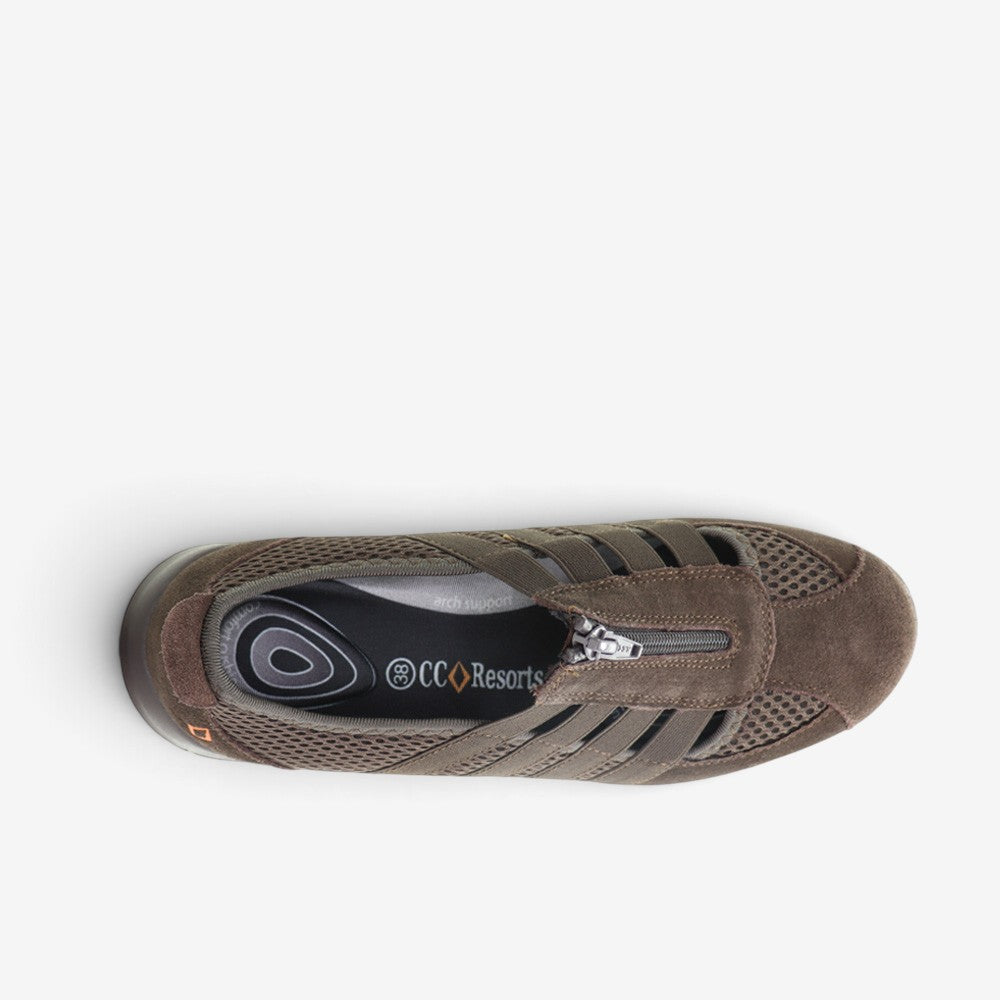CC RESORTS Christine Chocolate casual shoes with stylish design, featuring brown leather material and comfortable slip-on style.