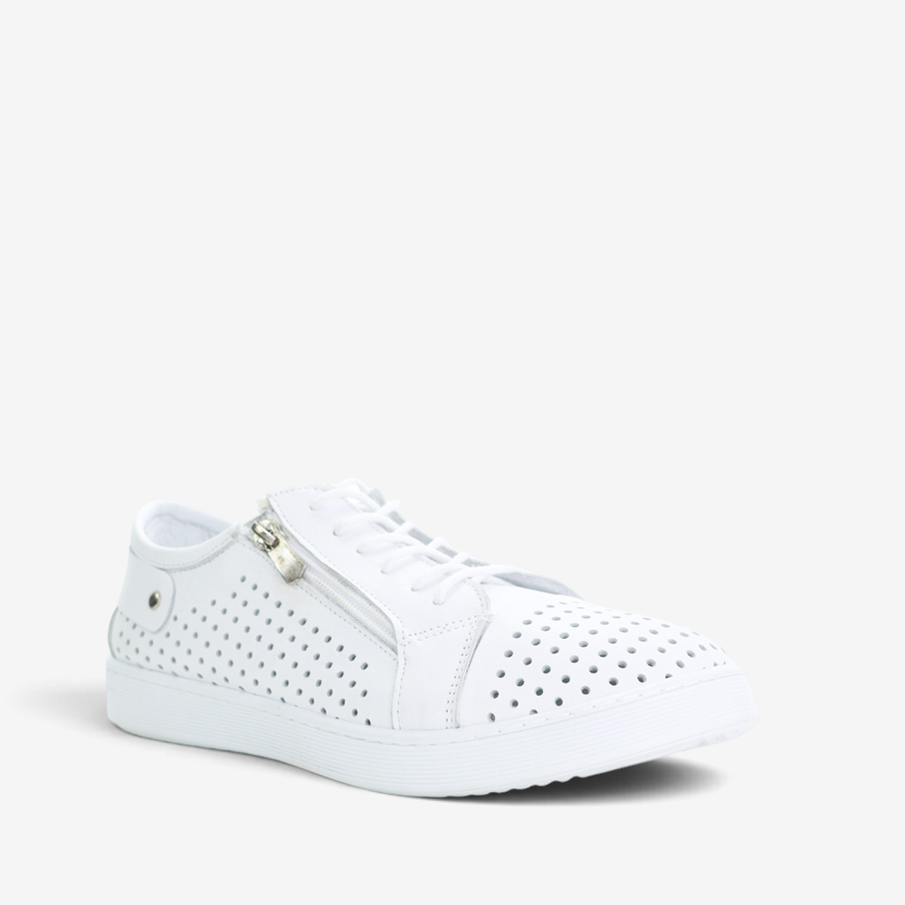 White CABELLO EG17 sneakers with sleek design and comfortable fit, featuring lace-up closure and stylish modern look.