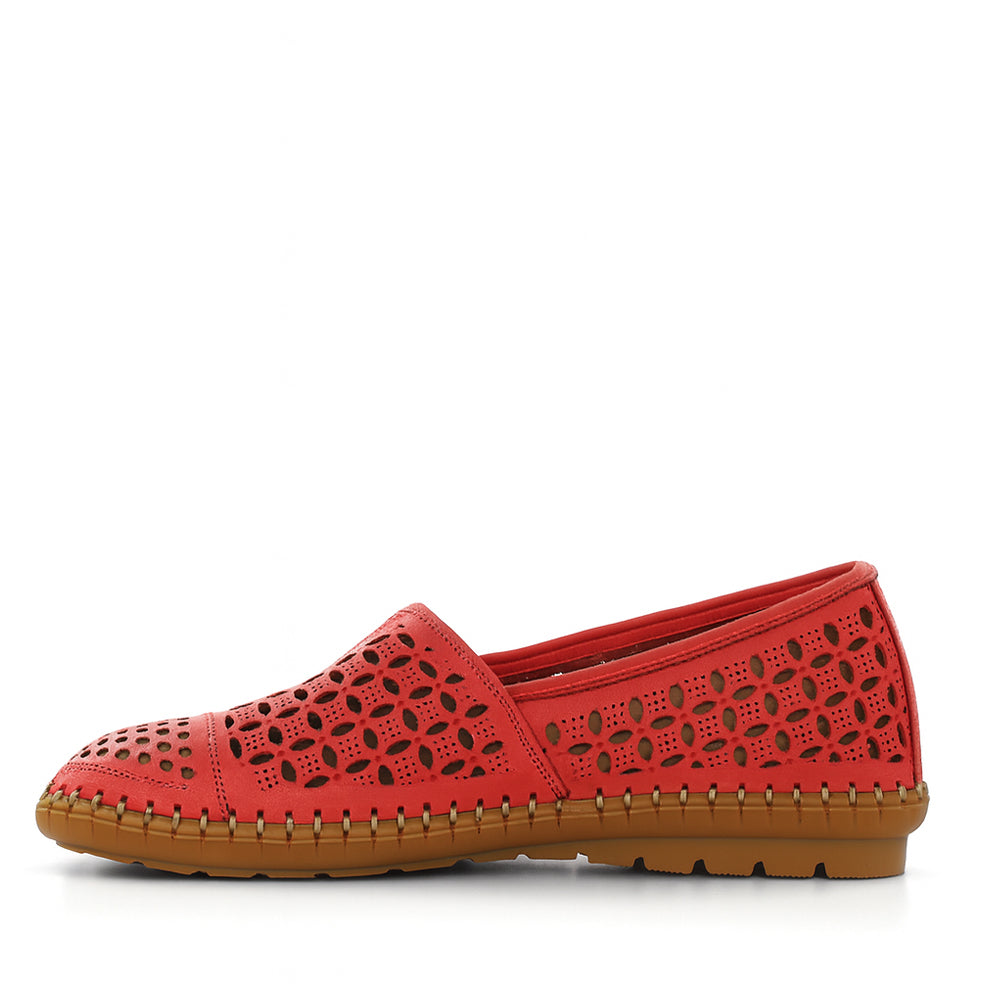 LE SANSA MELLOW RED Women Slip-ons - Zeke Collection NZ