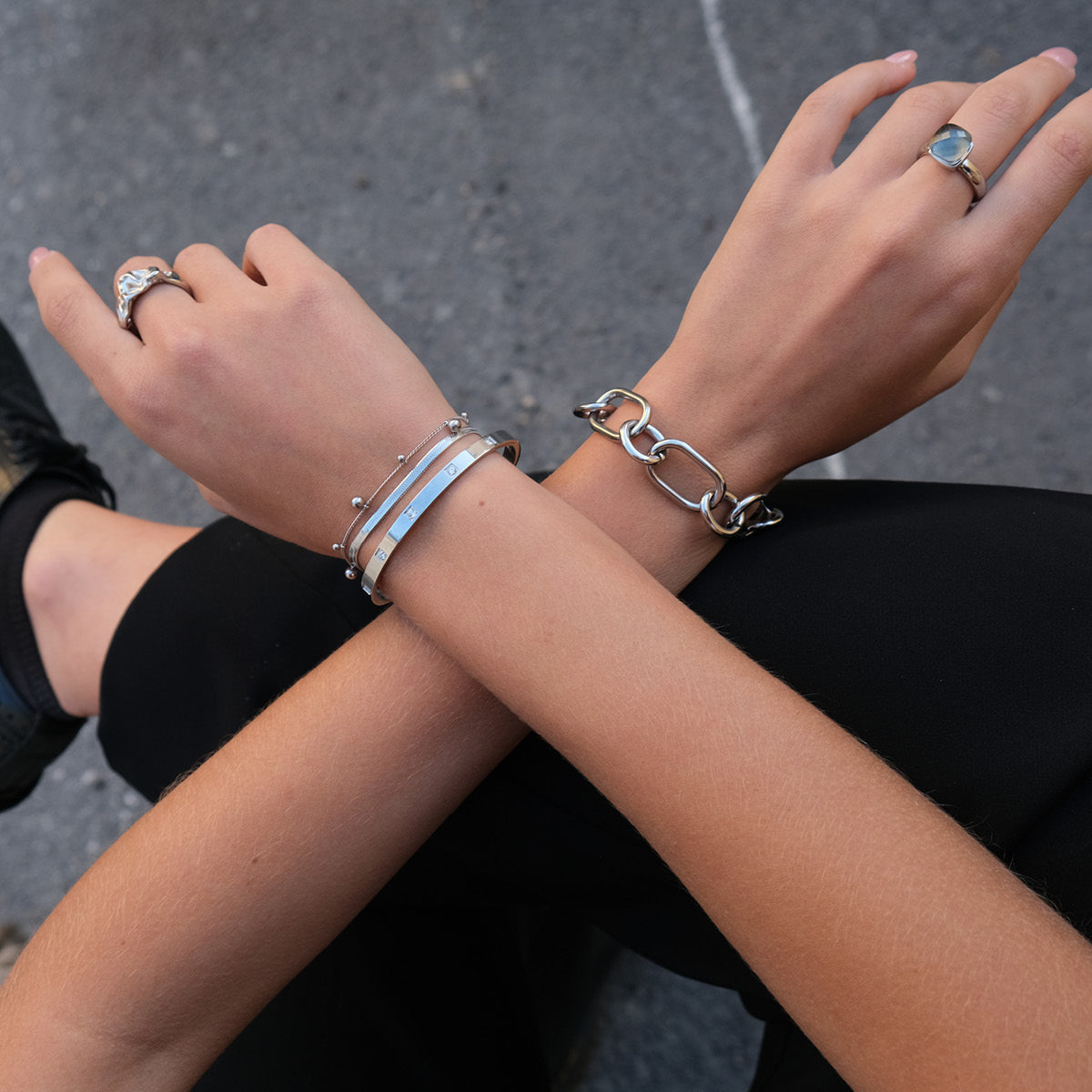 CHAIN BRACELET SILVER PLATED Women Bracelet - Zeke Collection NZ