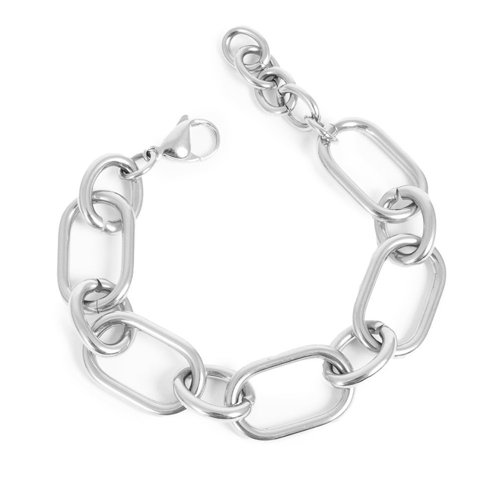 CHAIN BRACELET SILVER PLATED Women Bracelet - Zeke Collection NZ