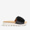 Black CC Resorts Domo slip-on shoes with a sleek design, featuring a comfortable fit and casual style.