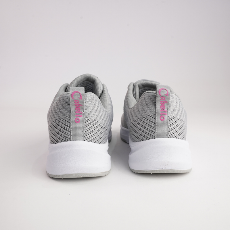 Grey CABELLO Walker sneakers with white sole and laces, featuring a modern design and comfortable fit.
