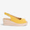LE SANSA Petunia Mustard sandals with open toe design and ankle strap, stylish footwear for casual summer wear.