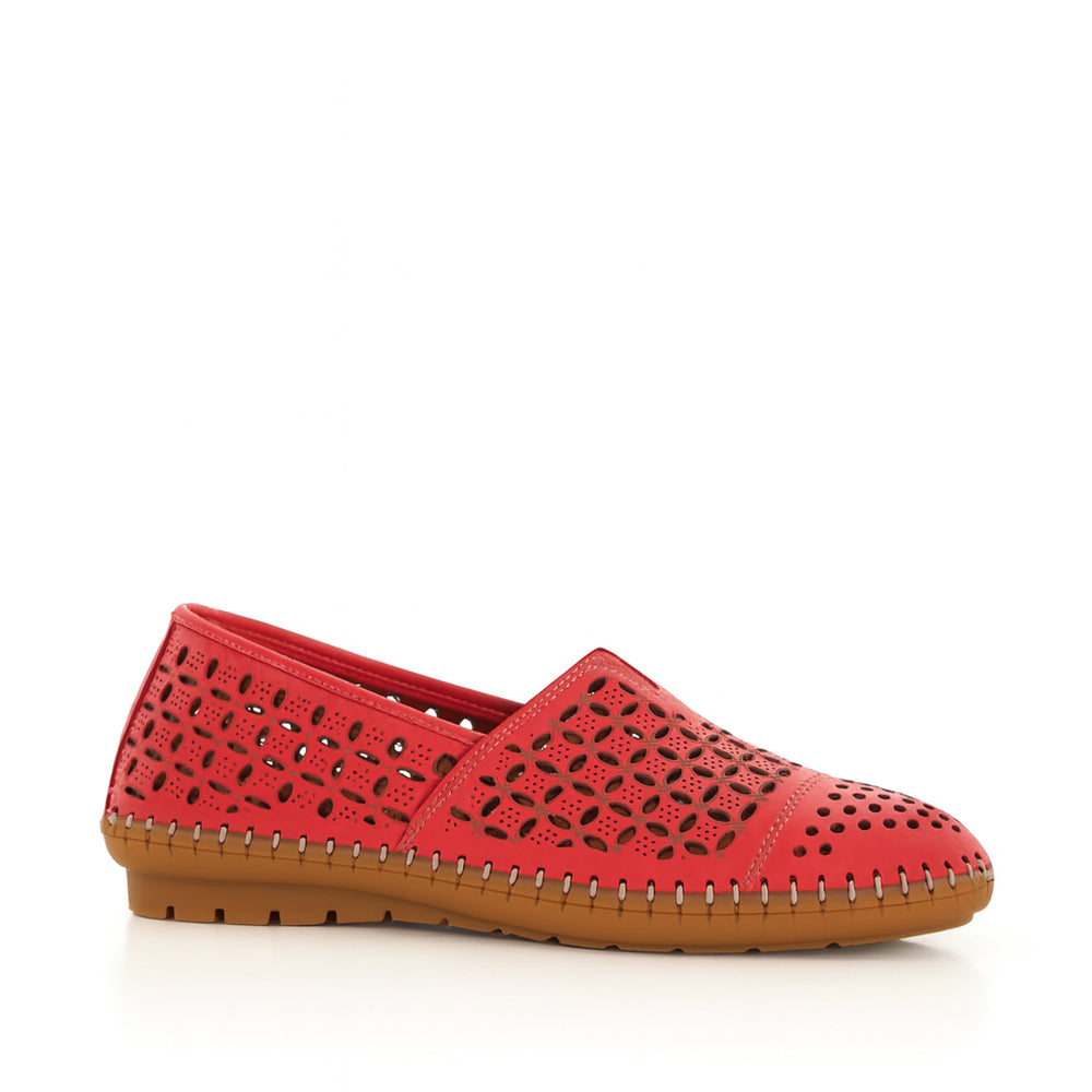 LE SANSA MELLOW RED Women Slip-ons - Zeke Collection NZ
