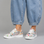 Naked Arches Noble White Floral sneakers with white background, showcasing the stylish floral design and comfortable sneaker style.