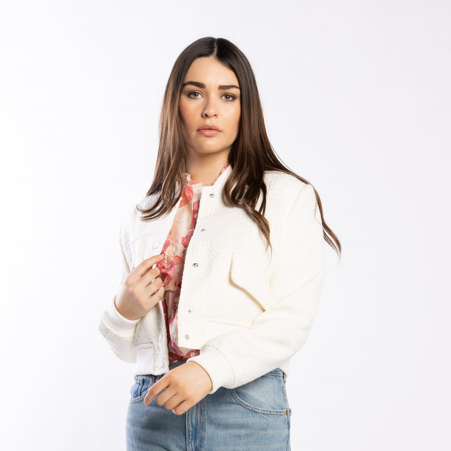 DRAMA THE LABEL EMILY BOMBER IVORY Women Blazers, Jackets & Coats - Zeke Collection NZ