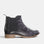 Le Sansa Lucy black boots with ankle-length design, featuring sleek leather material and stylish lace-up front.