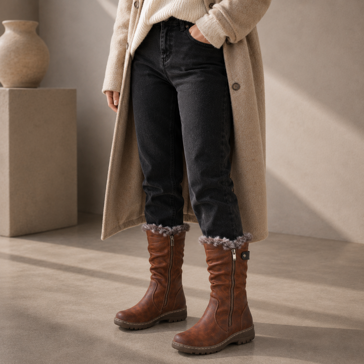 CC Resorts Goose Brown boots featuring a stylish design with brown leather and comfortable sole for casual wear.