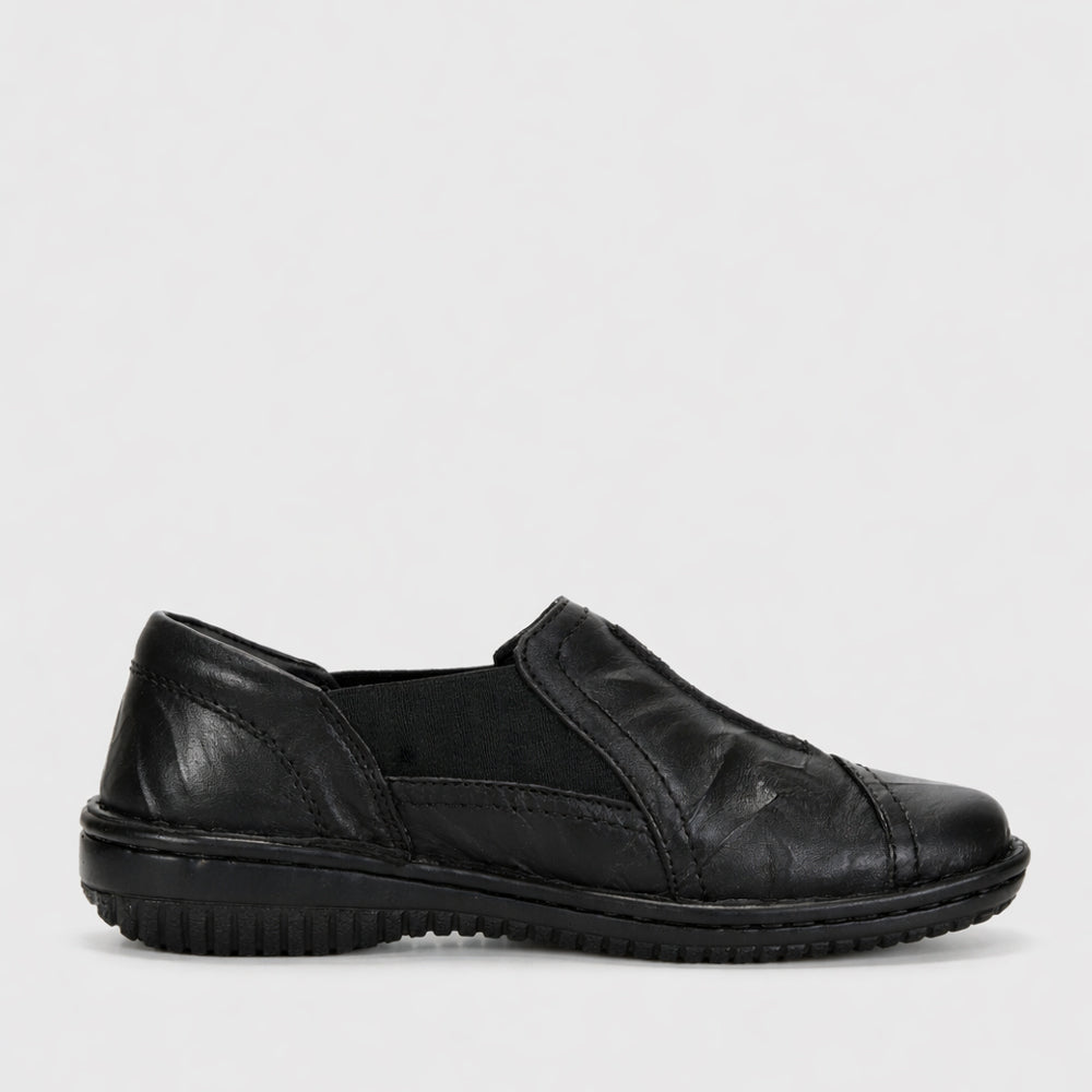 CABELLO 761-27 black casual shoes with sleek design, featuring comfortable leather upper and stylish finish.