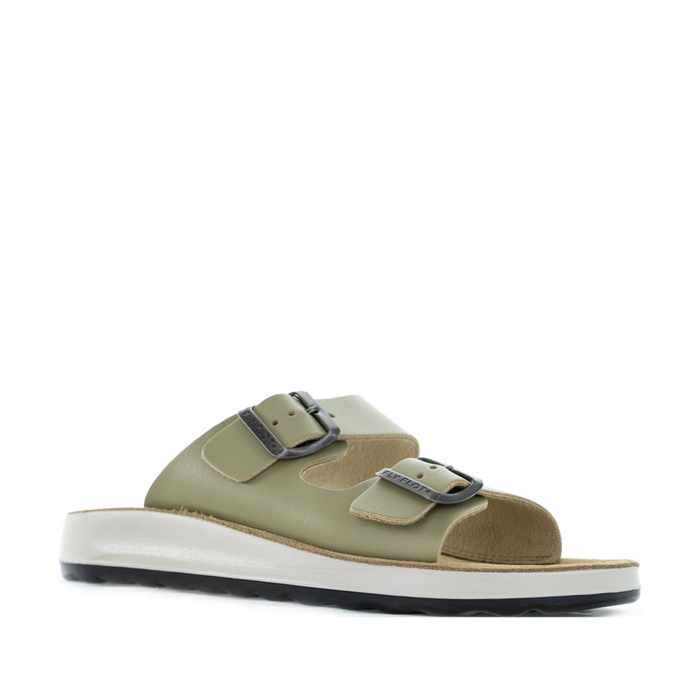 Light green Fly Flot flats with sleek design and comfortable fit, showcased in the 77G64 model image.