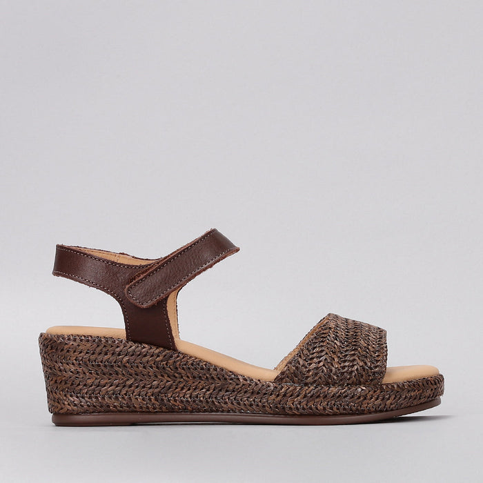 Le Sansa Pilia chocolate sandals with open-toe design and stylish straps, perfect for casual summer wear.