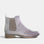 Le Sansa Lucy Stone boots with ankle-high design, featuring textured leather and stylish stitching details.