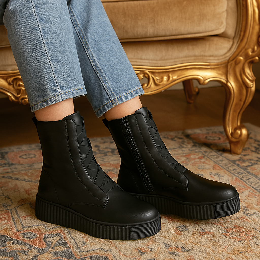 ALFIE & EVIE DATE BLACK Women Boots - Zeke Collection NZ