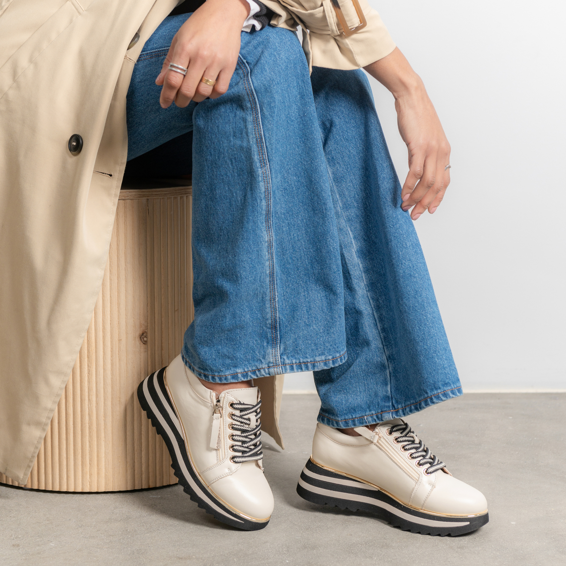 ALFIE & EVIE HOSTING CREAM Women Sneakers - Zeke Collection NZ