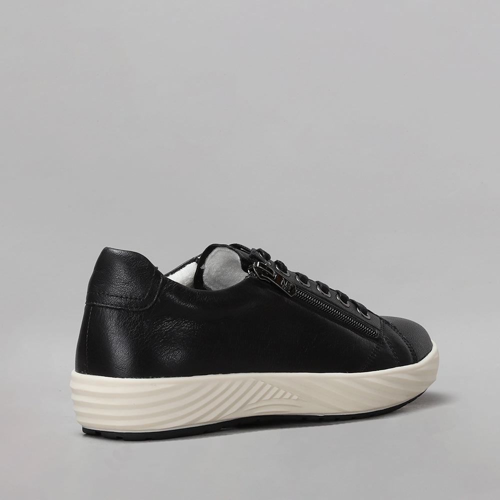 Naked Arches Alia Black sneakers with sleek black design and minimalistic style, made by Naked Arches.