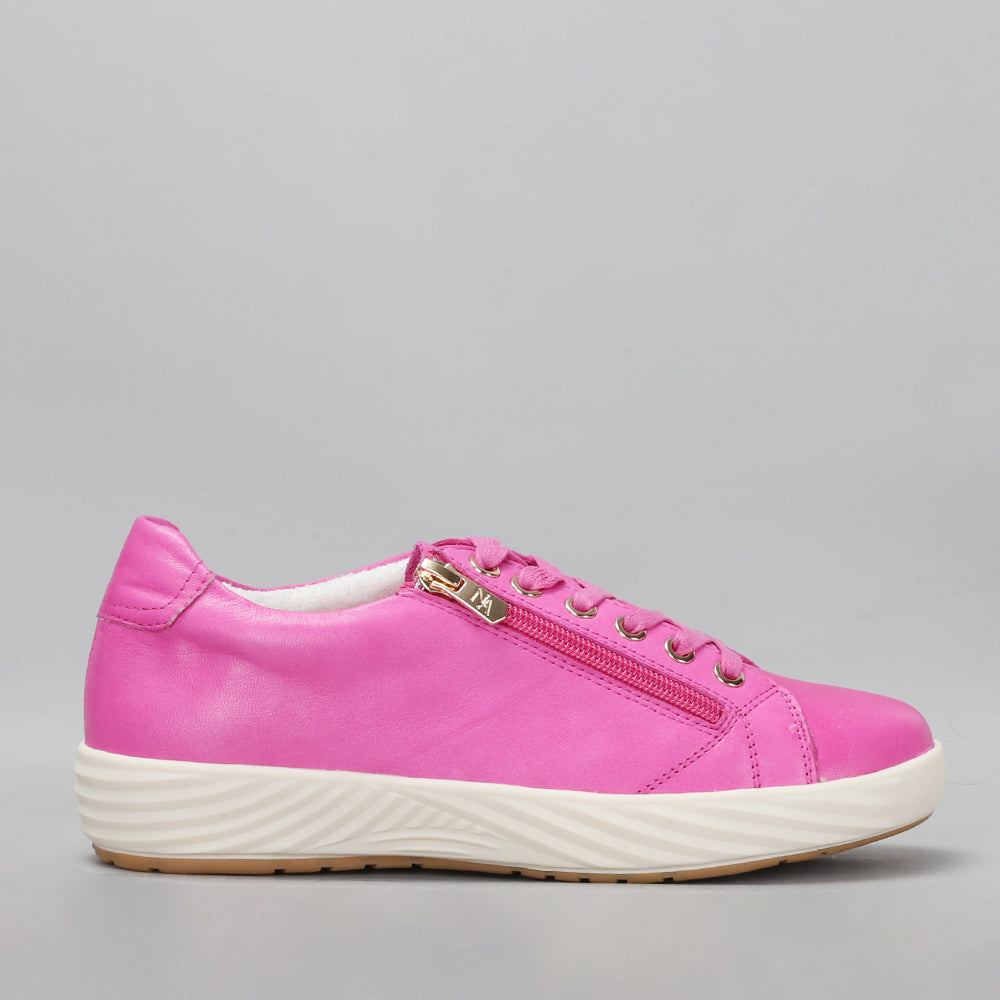 Pink Naked Arches ALIA sneakers with sleek design, featuring vibrant hot pink color and comfortable casual style.
