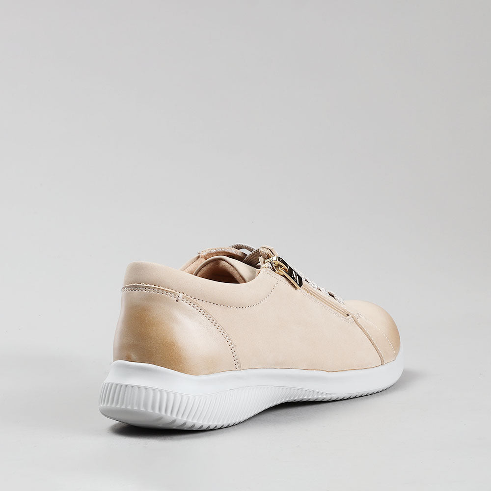 Naked Arches Avi Taupe sneakers featuring a sleek taupe design, casual slip-on style, and comfortable athletic fit.