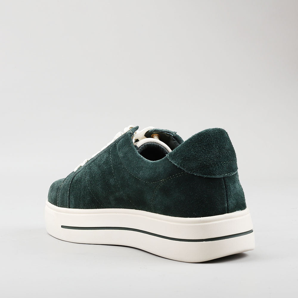Naked Arches Azealia DK Green sneakers with green and beige design, showcasing stylish casual footwear.