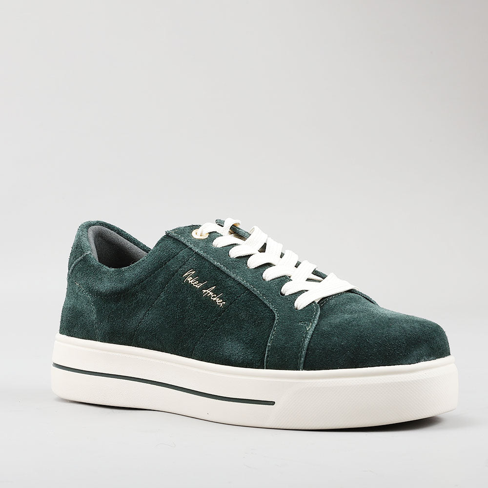 Naked Arches Azealia DK Green sneakers with green and black design, featuring a sleek, stylish look and comfortable fit.