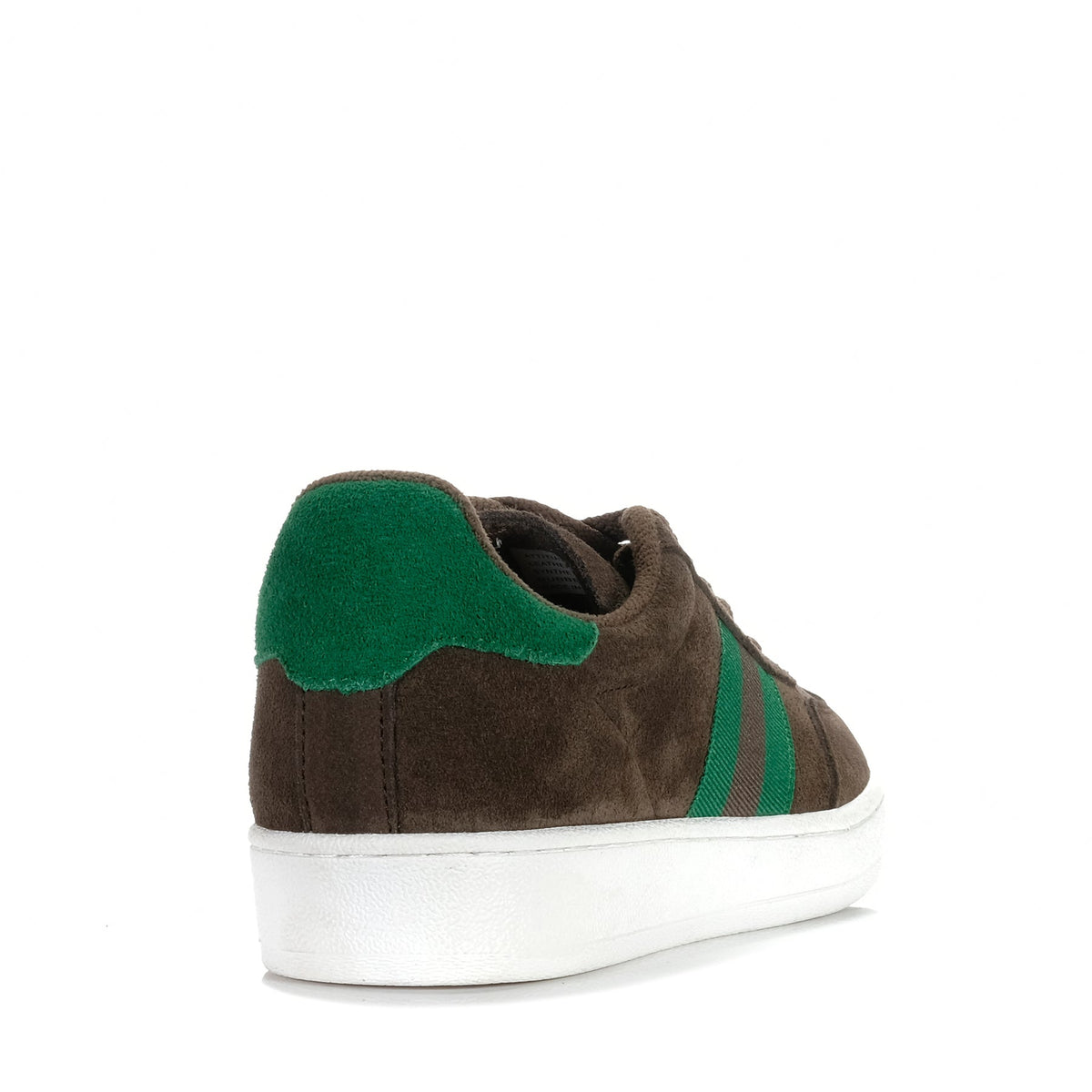 Alfie & Evie Attitude Choc Forest sneakers featuring brown and black canvas with lace-up design and casual style.
