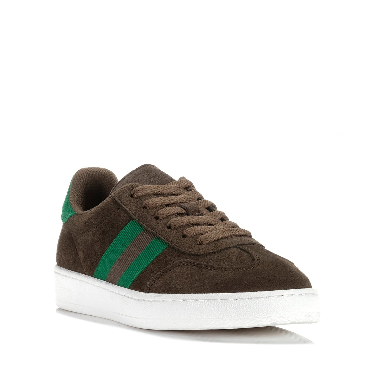 Alfie & Evie Attitude Choc forest sneakers with brown and black design, casual lace-up footwear for kids.
