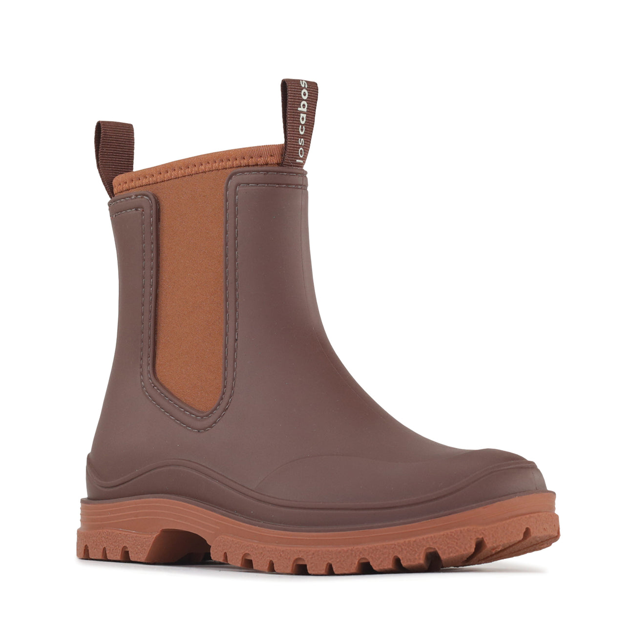 LOS CABOS Amelia Chocolate boots with stylish design, featuring rich chocolate color and ankle-high style, showcased on a neutral background.