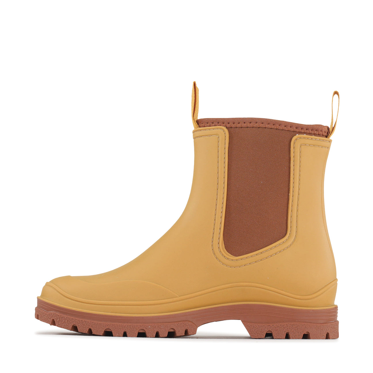 LOS CABOS Amelia Polenta boots featuring earthy tones, ankle height, and stylish leather design.