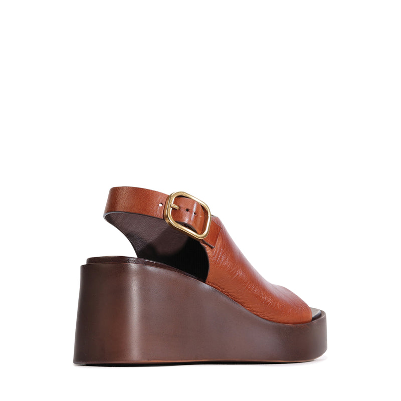 Eos Ariani Brandy sandals with nude straps and block heels, stylish footwear for casual or dressy occasions.