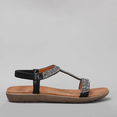 CC RESORTS USHA BLACK Women Sandals - Zeke Collection NZ