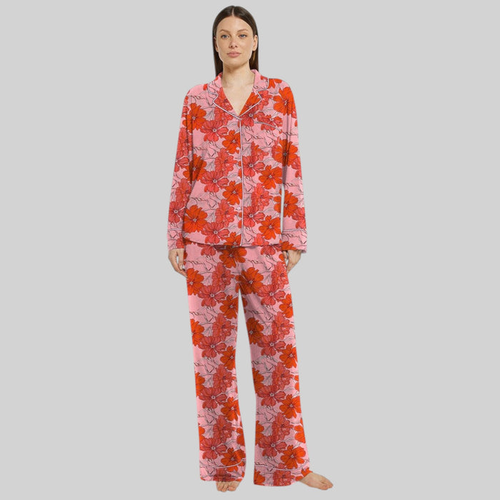 Pink Betty Basics Cares Long Bloom dress with floral pattern, lightweight fit, and relaxed style perfect for casual wear.