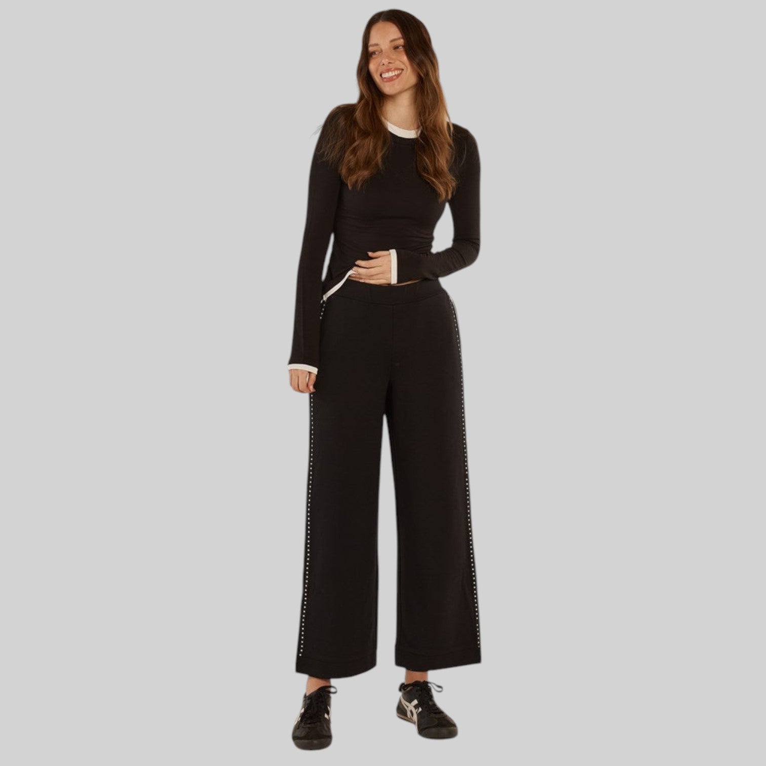 BETTY BASICS BIEN PONTE BLACK WHITE JOGGER