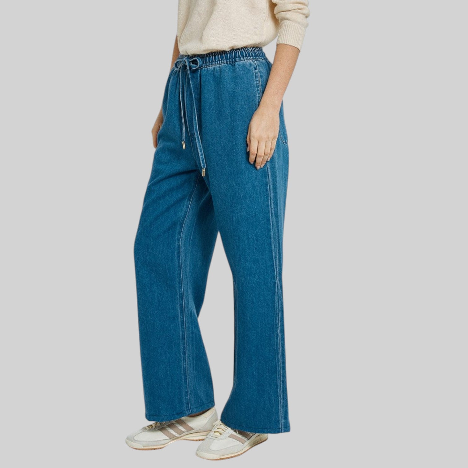 BETTY BASICS VESPA MID BLUE DENIM JOGGER