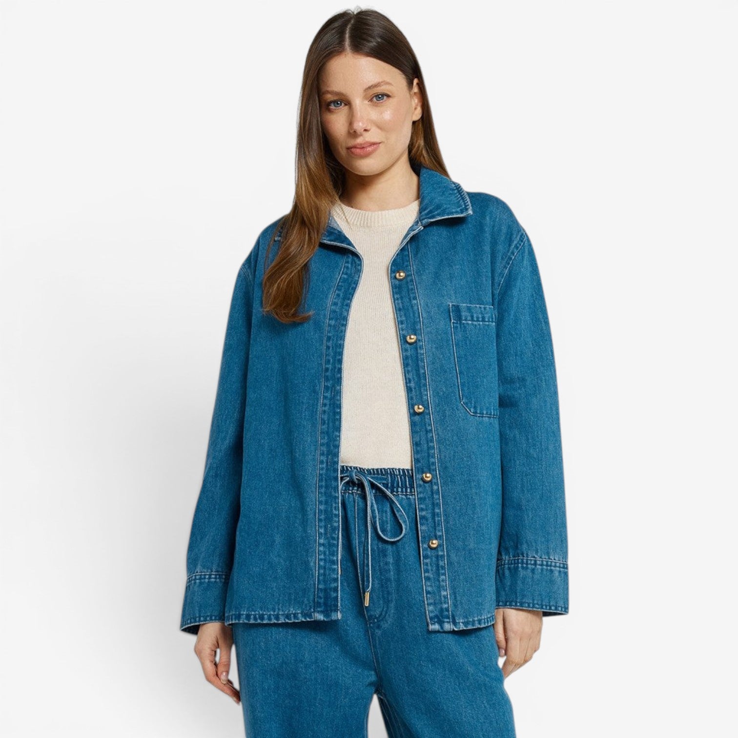 BETTY BASICS VESPA DENIM SHIRT