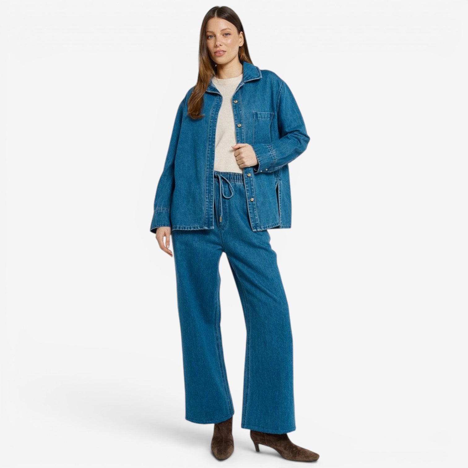BETTY BASICS VESPA DENIM SHIRT