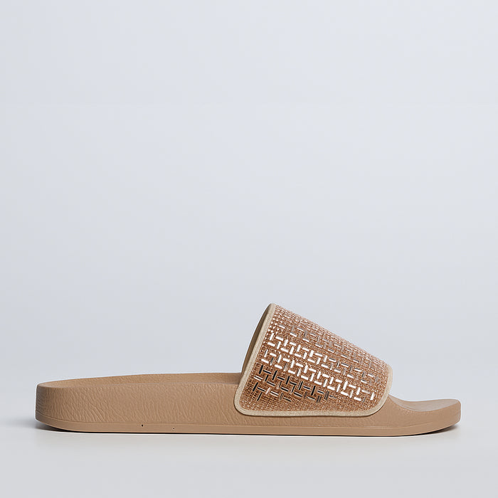 Alfie & Evie Billie nude slip-on shoes with a sleek, minimalist design and comfortable fit.