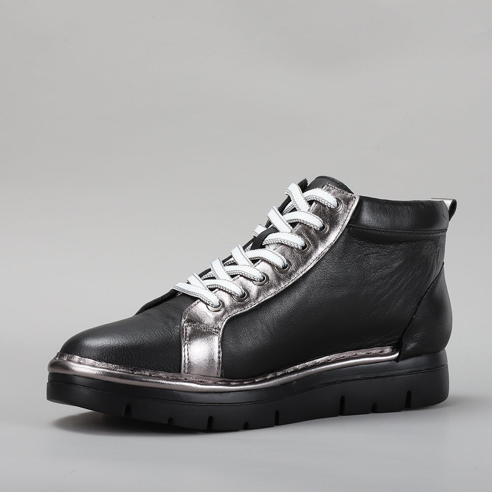 LESANSA BOBBY BLACK PEWTER Women Boots - Zeke Collection NZ