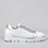 LE SANSA Beagle white and silver sneakers with stylish design, featuring white and silver accents on a clean background