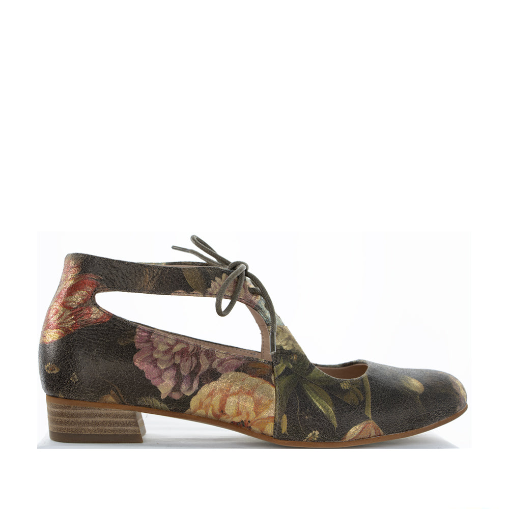 Le Sansa Boss Red Floral Print sandals featuring vibrant red floral design and comfortable open-toe style.