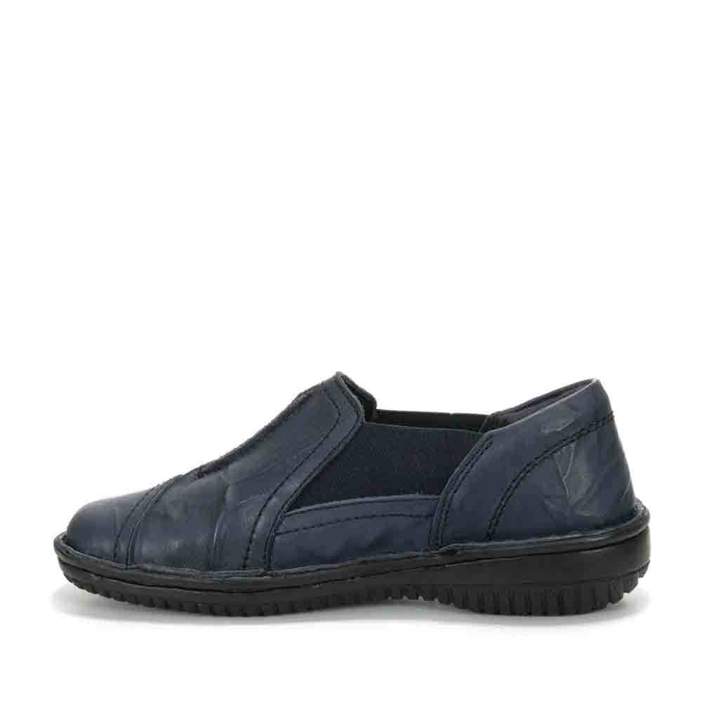 Casual navy Cabello CABELLO 761-27 shoes with white sole and lace-up design, shown in side view.